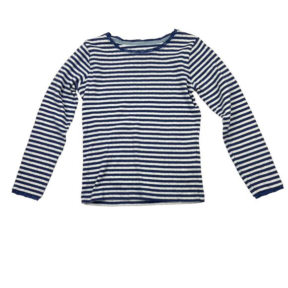 Boden Blue Striped Pointelle Shirt - Picture 1 of 6